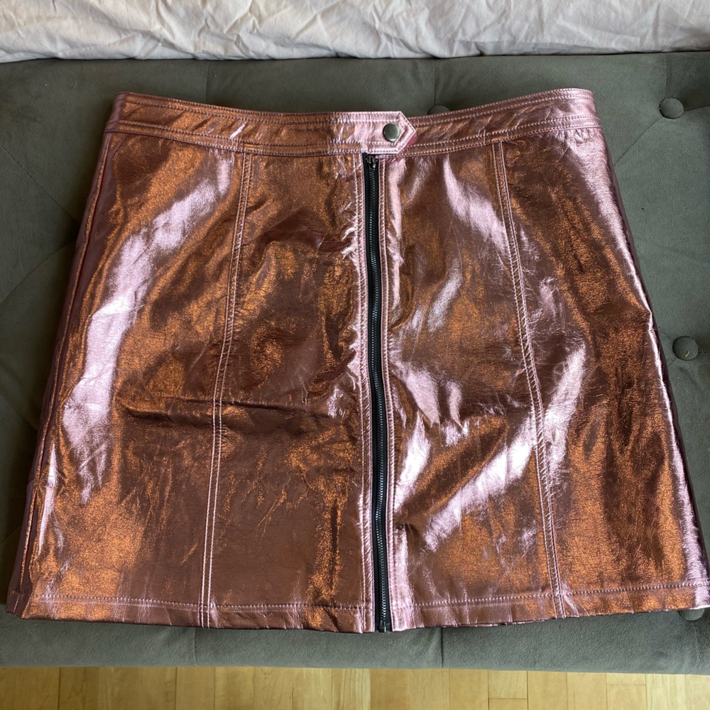 4SI3NNA Metallic Moto Mini Skirt - NWT